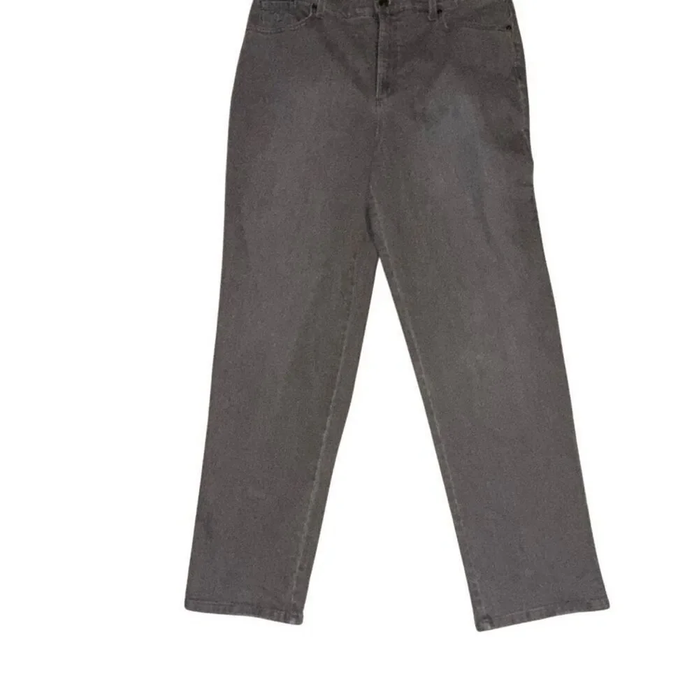 Gloria Vanderbilt Amanda gray denim jeans ladies, size 16